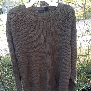 Northcrest Men's Green Crewneck Sweater